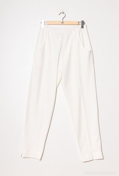 Immagine di PLUS SIZE WHITE STRETCH TAILORED TROUSERS